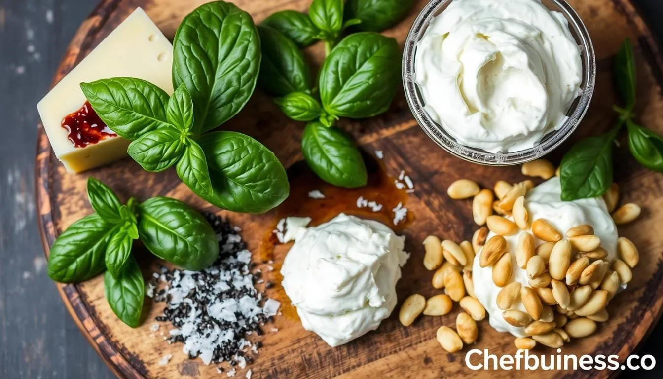 ingredientes gourmet para helado de parmesano