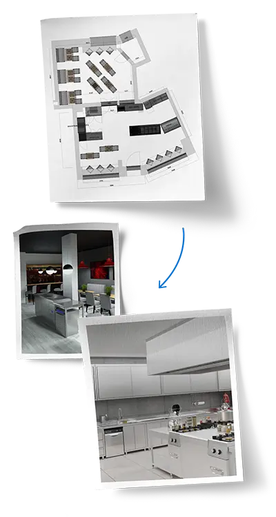 Planificación 2D y 3D de cocinas profesionales