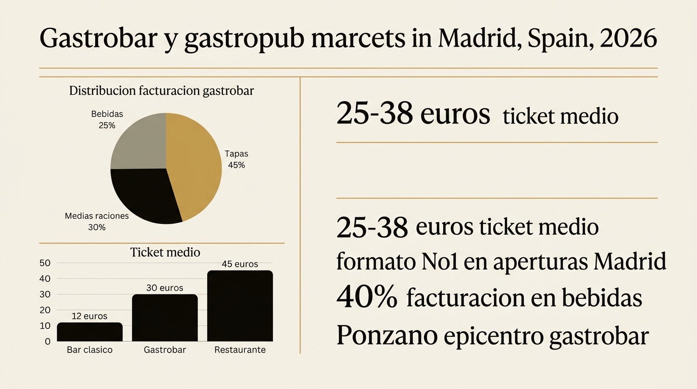 Infografia del mercado de gastrobar en Madrid 2026