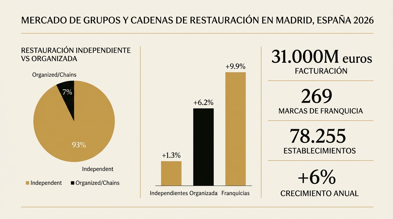 Restaurant Group market infographic in Madrid 2026