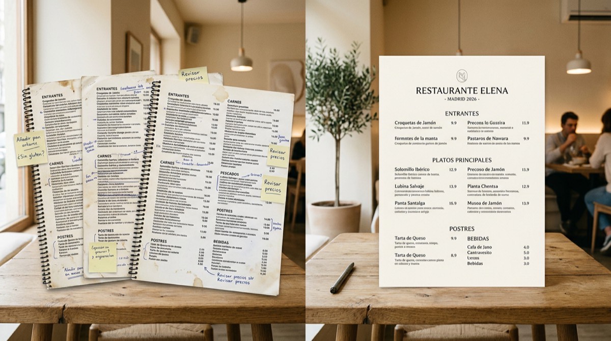 Diseñar una carta rentable — situacion habitual en restaurantes