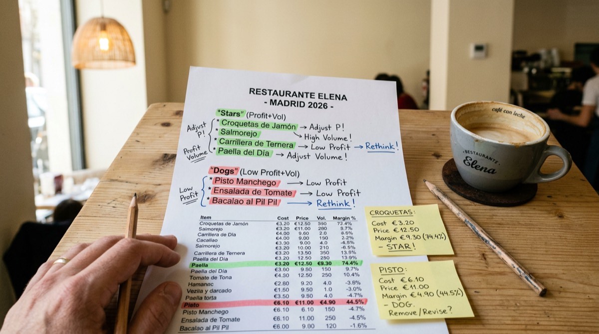 Ingeniería de menú — situacion habitual en restaurantes