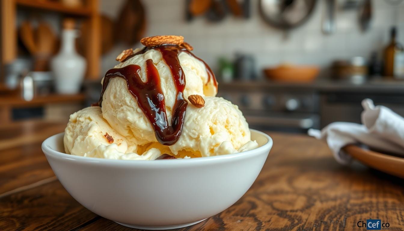 Helado de amaretto